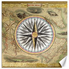 Map Vintage Nautical Collage Canvas 12  X 12   by Celenk