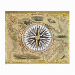 Map Vintage Nautical Collage Small Glasses Cloth (2-side) by Celenk