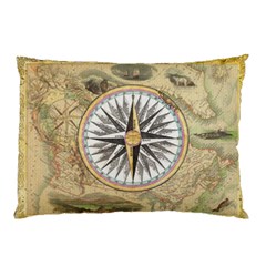 Map Vintage Nautical Collage Pillow Case (two Sides) by Celenk