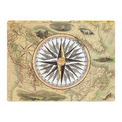 Map Vintage Nautical Collage Double Sided Flano Blanket (mini)  by Celenk