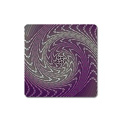 Graphic Abstract Lines Wave Art Square Magnet by Celenk