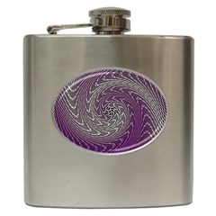 Graphic Abstract Lines Wave Art Hip Flask (6 Oz)