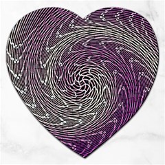 Graphic Abstract Lines Wave Art Jigsaw Puzzle (heart) by Celenk