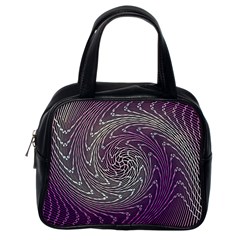 Graphic Abstract Lines Wave Art Classic Handbags (one Side) by Celenk