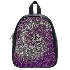 Graphic Abstract Lines Wave Art School Bag (small) by Celenk