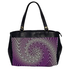 Graphic Abstract Lines Wave Art Office Handbags (2 Sides)  by Celenk