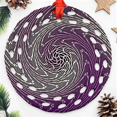 Graphic Abstract Lines Wave Art Ornament (round Filigree) by Celenk