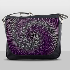 Graphic Abstract Lines Wave Art Messenger Bags by Celenk