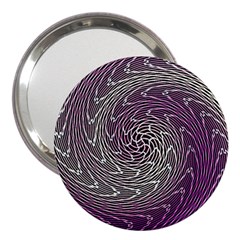 Graphic Abstract Lines Wave Art 3  Handbag Mirrors by Celenk