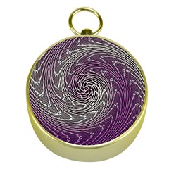 Graphic Abstract Lines Wave Art Gold Compasses by Celenk