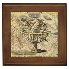 Map Compass Nautical Vintage Framed Tiles by Celenk