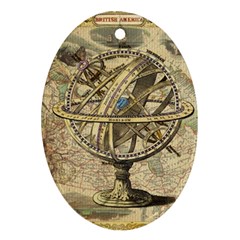 Map Compass Nautical Vintage Ornament (oval) by Celenk