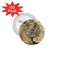 Map Compass Nautical Vintage 1 75  Buttons (100 Pack)  by Celenk