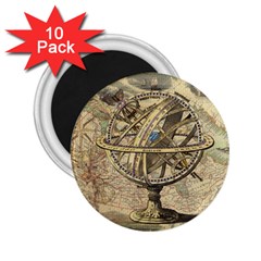 Map Compass Nautical Vintage 2 25  Magnets (10 Pack)  by Celenk