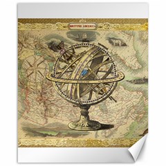 Map Compass Nautical Vintage Canvas 16  X 20   by Celenk