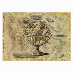 Map Compass Nautical Vintage Large Glasses Cloth (2-side) by Celenk