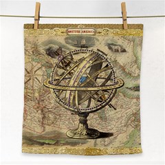 Map Compass Nautical Vintage Face Towel by Celenk