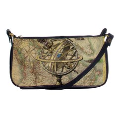 Map Compass Nautical Vintage Shoulder Clutch Bags by Celenk