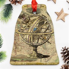 Map Compass Nautical Vintage Bell Ornament (two Sides) by Celenk