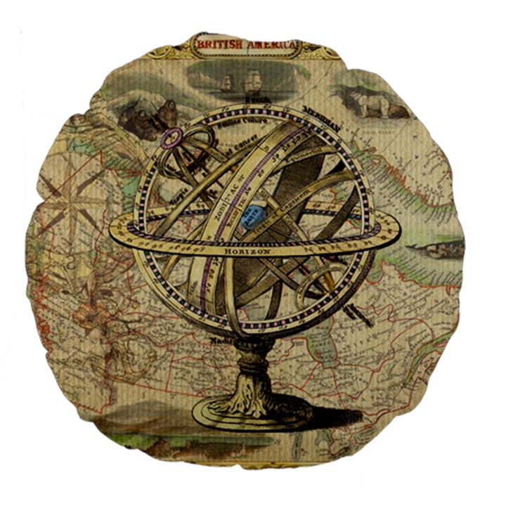 Map Compass Nautical Vintage Large 18  Premium Round Cushions