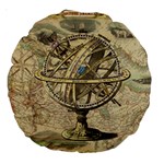 Map Compass Nautical Vintage Large 18  Premium Round Cushions Back