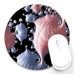 Fractal Art Design Fantasy Science Round Mousepads by Celenk