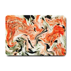 Marble Texture White Pattern Small Doormat  by Celenk