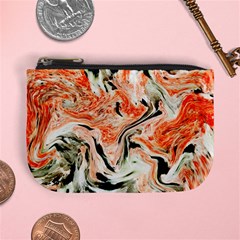 Marble Texture White Pattern Mini Coin Purses by Celenk