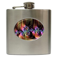 Fractal Colorful Background Hip Flask (6 Oz)