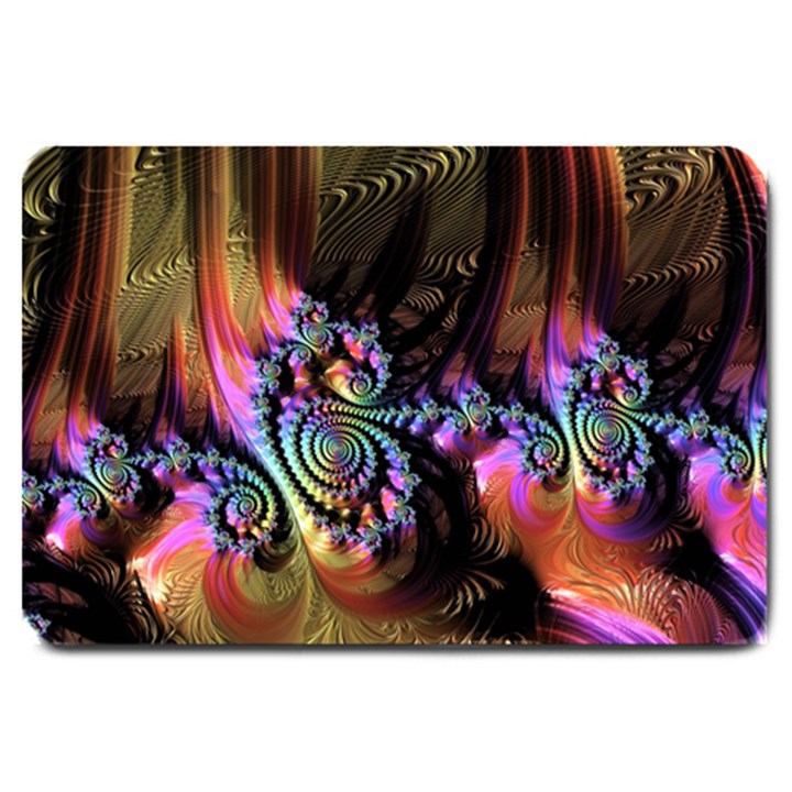 Fractal Colorful Background Large Doormat 