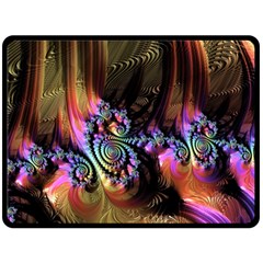 Fractal Colorful Background Double Sided Fleece Blanket (large)  by Celenk