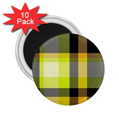 Tartan Abstract Background Pattern Textile 5 2 25  Magnets (10 Pack)  by Celenk