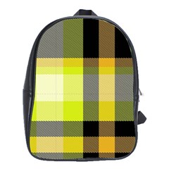 Tartan Abstract Background Pattern Textile 5 School Bag (xl) by Celenk