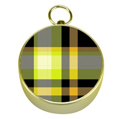 Tartan Abstract Background Pattern Textile 5 Gold Compasses by Celenk