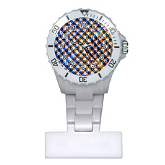 Kaleidoscope Pattern Ornament Plastic Nurses Watch by Celenk