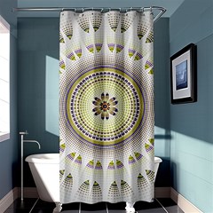 Mandala Fractal Decorative Shower Curtain 36  X 72  (stall)  by Celenk