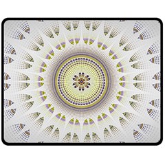 Mandala Fractal Decorative Double Sided Fleece Blanket (medium)  by Celenk