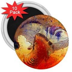 Dirty Dirt Image Spiral Wave 3  Magnets (10 Pack)  by Celenk