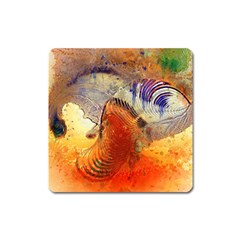 Dirty Dirt Image Spiral Wave Square Magnet by Celenk