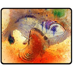 Dirty Dirt Image Spiral Wave Fleece Blanket (medium)  by Celenk