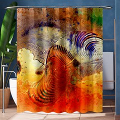 Dirty Dirt Image Spiral Wave Shower Curtain 60  X 72  (medium)  by Celenk