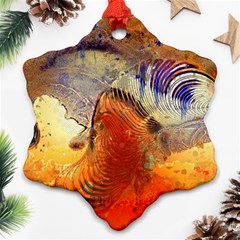 Dirty Dirt Image Spiral Wave Ornament (snowflake) by Celenk