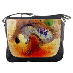 Dirty Dirt Image Spiral Wave Messenger Bags by Celenk