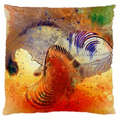 Dirty Dirt Image Spiral Wave Large Flano Cushion Case (two Sides) by Celenk