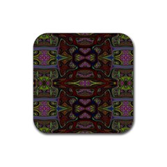 Pattern Abstract Art Decoration Rubber Coaster (square)  by Celenk