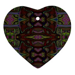 Pattern Abstract Art Decoration Heart Ornament (two Sides)