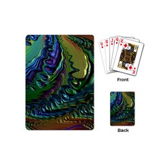 Fractal Art Background Image Playing Cards (mini)  by Celenk