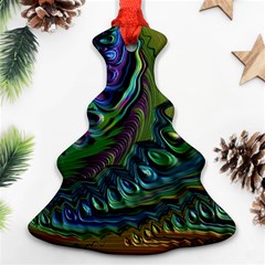 Fractal Art Background Image Christmas Tree Ornament (two Sides) by Celenk