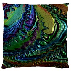 Fractal Art Background Image Large Flano Cushion Case (one Side) by Celenk