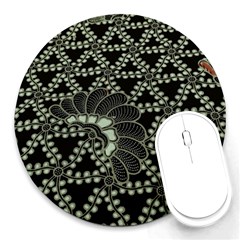 Batik Traditional Heritage Indonesia Round Mousepads by Celenk